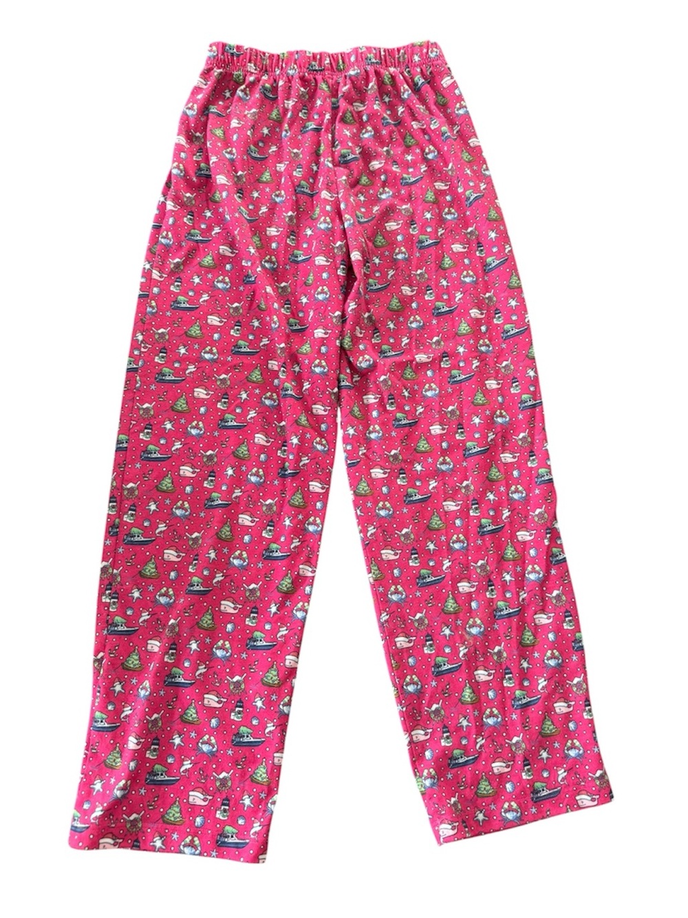 Vineyard Vines Girls Pink Holiday Print Pajama Bottoms